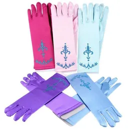 Girls Long Finger Gloves snow queen 5 Colors Kids Dress up Party Supplies Children Princess Cosplay Mittens baby girl costume glove
