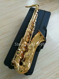 高品質のテナーBBチューンサックス楽器真鍮ゴールドラッカーBケース付属品付フラットサックスカスタマイズ可能なロゴ