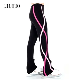 LIUHUO figure skating training pants sheets wholesale black spandex rhinestones thin training leggings clothes for women