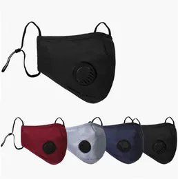 In Stock! Adult Dustproof PM2.5 Face Designer Mask Breathing Valve Washable Reusable Anti-Dust Face Filter Adjustable Ear Loop Masks