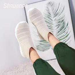 Skor avslappnad 2019 Brand Woman Shoes Breattable New High-Top Sock Sneakers Scarpe Donna Krasovki Zapatillas Mujer Chaussure Femme541
