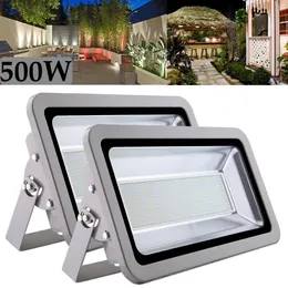 Floodlights 2pcs 500W LED Flood Light Cool White 110V Outdoor Spotlight Garden Yard Lamp IP65