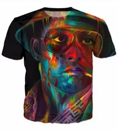 Nytt mode för män/kvinnor, rädsla och avsky i Las Vegas T-shirt Sommarstil Rolig unisex 3D-utskrift Casual T-shirt Toppar Plus Size AA123