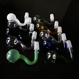 100pcs colorido pirex de vidro queimador de óleo da tubulação 10 milímetros 14 milímetros 18mm Pipes Masculino Feminino Joint grosso de vidro para Quartz Banger prego Oil Dab Dab Rigs Ferramenta