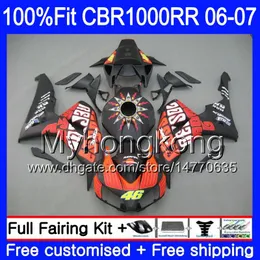 注入ボディ+ホンダCBR1000 RR CBR 1000 RR 2006 2007 276HM.35 CBR 1000RR 06-07 CBR1000RR 06 07 OEM Fairing Matte Repsolホットキット