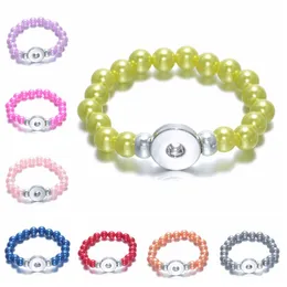 18mm Button Snap Noosa Chunks Bracelets For Women Fashion Trendy Beaded Bracelet Jewelry Cheap DIY Charms Girls Bangles Bracelets 16 Colors