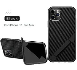 Venda quente Ultra Slim-Fit carbono material de fibra com Auto Suporte Phone Case para Iphone 11 / XR / Max.