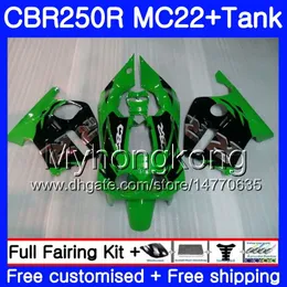 Injection +Tank For HONDA CBR 250RR green black hot CBR250 RR 95 96 97 98 99 263HM.36 MC22 CBR 250 CBR250RR 1995 1996 1997 1998 1999 Fairing