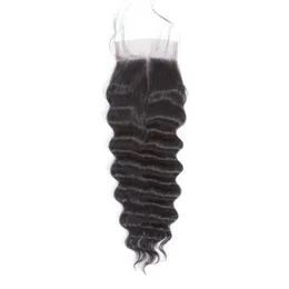 4x4 Deep Wave Lace Closure Real Hair Wig Partihandel dropship från Kina