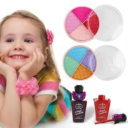 Conjunto de brinquedos de maquiagem infantil, Caixa de maquiagem rotativa,  Bolsa, Lippy lavável, Esmalte, Jogo Seguro