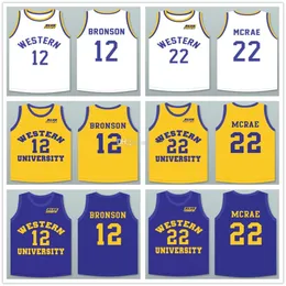 Action Bronson 12 Basketball Jersey Anfernee Hardaway Butch McRae 22 Western University Blue Chips Retro Men's Ed Custom Name Jerseys