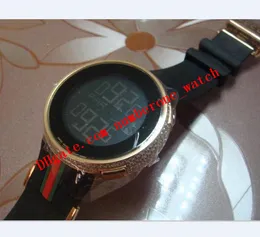 3 Style luksusowy zegarek na rękę gumowy pasek 44MM nowy mężczyzna srebrny złoty cyfrowy zegarek z diamentem mechanizm kwarcowy moda męska zegarki