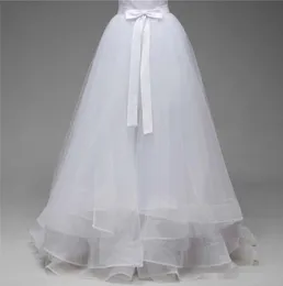 A-Linie Brautkleider, Überrock, abnehmbare Schleppe, Tüll, Organza, Satin, Schärpe, Schleife, freie Größe, Vestido de Novia