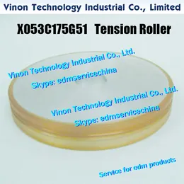 X053C175G51 Urethane Tension Roller M440 Ø100xØ10x16t. X193C196G51 Tension Roller M441 Ø113xØ16x47t for Mitsubishi edm