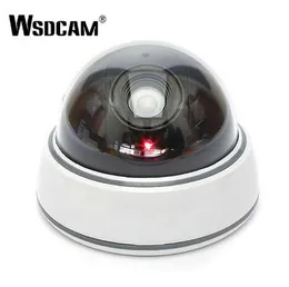 WSDCAMホーム家族屋外CCTVカメラ偽のダミーカメラ監視セキュリティドームミニダミーカメラLEDライトホワイト