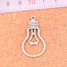 70 st charms glödlampa antik silverpläterade hängen som gör DIY handgjorda tibetanska silversmycken 19*35mm