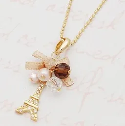 Pendant Necklaces Eiffel Tower Pendant With Necklace Golden Plated Chain Necklace