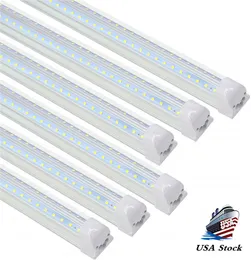 Tubo forma quatro pés 8 pés T8 integrado V luzes 36W 1,200 milímetros SMD2835-198led / 72W 1,500 milímetros SMD2835-384led AC85-265V 25pcs / lotes