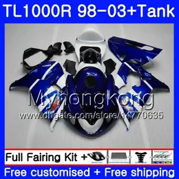 + Zbiornik Błękitne ramki dla Suzuki Srad TL 1000 R TL1000R 98 99 00 01 02 03 304HM.14 TL1000 R TL 1000R 1998 1999 2000 2001 2002 2003 2003 Owalnia