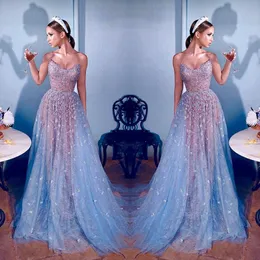 Prom Elie Saab Kleider Schatz Pailletten Perlen Spitze Dubai Arabisch Celebrity Illusion Lange Abendkleider Eine Linie Formale Festzug Kleid