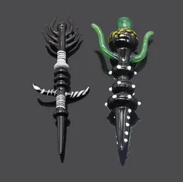 Mais novo Pirex Folhas de Vidro Ferramenta Dabber e equipamentos de petróleo De vidro De Cera Dab Vara ferramenta de Escultura Círculo Erva Seca Vaporizador para Vidro Bong