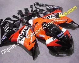 CBR1000RR CBR 1000 1000RR CBR1000 RR 06 07 2006 2007 Vermelho Branco Laranja Laranja Preto Jogo de Aftermarket para Honda (moldagem por injeção)