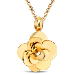 Мода-версия титановой стали дамы ожерелье цвет золотое покрытие 18K розовое золото ожерелье орнамент ключицы цепи ожерелье