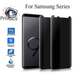 Comincan Temperli Cam Koruyucu Samsung Galaxy S9 S8 Artı Not 20 S21 Gizlilik Ekran Koruyucular Koruyucu Film Anti Casus Cam