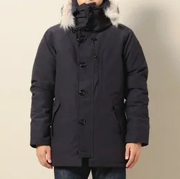 Winter Down Parkas Chats Men Hooded Coat Designer Warm Outerwase Fashion Long Parka Outdoor Zippersコート男性プラスサイズ