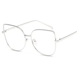 Wholesale-aloz MICC高品質の特大サイズ女性のメタルキャットアイメガネフレームブランドデザインパッケージ眼鏡眼鏡UV400 A150