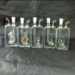 Portasigarette in vetro piatto ﾠ, accessori per bong in vetro all'ingrosso, fumo di pipa ad acqua in vetro, spedizione gratuita