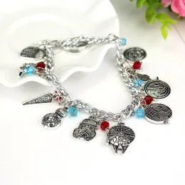 Wholesale-European Style Vintage Silver plated Crystal Charm Bracelet Women fit Original DIY Brand Bracelet Jewelry Gift