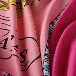 Sciarpa di seta con stampa quadrata di design moda-lusso per donna Paris Design H Scialli Foulare Echarpe En Soie Sciarpe grandi in twill rosso all'ingrosso