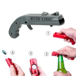 Kreatywny pistolet w kształcie piwa Otwieracz Portable Spring Cap Catapult Launcher Bar Narzędzia Piwo Butelki Pokrywy strzelanki Otwieracze do butelek piwa