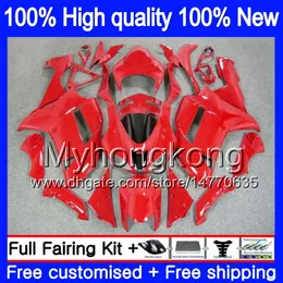 Kropp + 8Gifts för Kawasaki ZX 6R 6 R 600CC ZX636 2007 2008 Top All Red 209MY.73 ZX-636 ZX600 600 ZX6R 07 08 ZX 636 ZX-6R 07 08 FAININGS