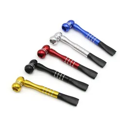 Nyast Färgrik Metall Aluminium Alloy Portable Mini Pipe Avtagbar munstycke Innovativ design Rökning för tobak Högkvalitativ DHL Gratis