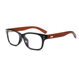 Partihandel-9608 Anti-Blu-Ray Square retro mode bambu män ram glasögon solglasögon träben glasögon tre färger jw