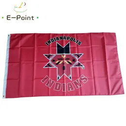 Milb indianapolis indianer flag 3 * 5ft (90 cm * 150 cm) Polyester Banner Dekoration fliegt Hausgarten festliche Geschenke