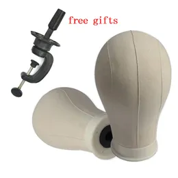 Hair Training Mannequin Head Canvas Block Head Display Styling Mannequin Manikin Wig Stand Free Get T Needle Holder