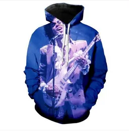Nowa Moda Dorywczo Drukowanie 3D Bluzy Słynne Amerykańskie Piosenkarz Prince Roger Nelson Mężczyźni / Kobiety Jesień Bluza Winter Bluzy BC037