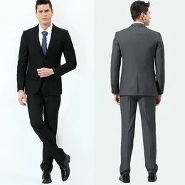 New Formal Groom Wear Two Pieces Notched Lapel Men Suits High Quality Ready To Wear Wedding Tuxedos