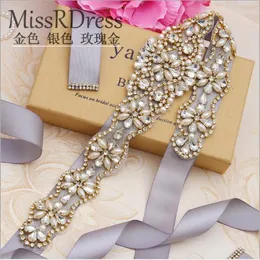 EuropeUnited States New Rhinestone Wedding Gown Sash Wedding Girdle Bride Belt Hand-Stitched Crystal Diamond Bridal Sash Accessor285V