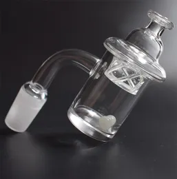 Hot sale 25mm Flat Top Quartz Banger Nail with UFO Spinning Carb Cap and Quartz Pearl Balls for Glass Water Pipes Dab Rigs