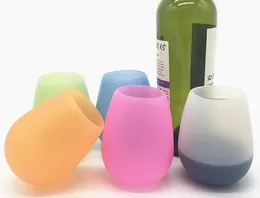 100 pçs / lote novo design moda inquebrável borracha vinho silicone vinho tinto caneca de cerveja de silicone barbecue camping portátil óculos