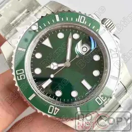 Designerski zegarek Fashion Green Top Ceramic Bezel Mens 2813 Mechaniczny mechanizm automatyczny ze stali nierdzewnej Sport Self-wind Zegarki na rękę