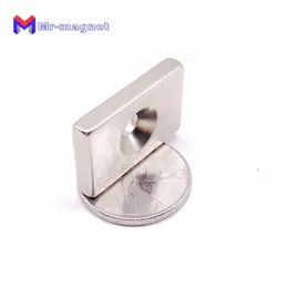 imanes new real refrigerator magnets 8pcs lot f30x20x5 mm hole 5mm n35 strong square ndfeb magnet 30205 neodymium magnets 30x20x55mm