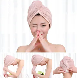 Magic Microfiber Hair Fast Torkning Torktork Handduk Bad Wrap Hat Quick Shower Cap Turban Handduk Torr 4Style LX1374