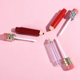 20st 5ml Tom läppglansflaska Container Clear Lip-Balm Tubes Pencil Shape Lipstick Refillable