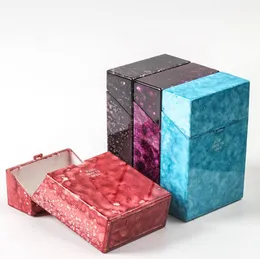 Kolorowe dość gwiaździste niebo dekoracji styl automatycznie otwiera plastikowy papierosowy uchwyt do przechowywania pudełka do przechowywania tytoniu pudełko DHL za darmo