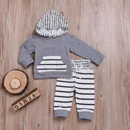 Neugeborenen Baby Jungen Kleidung Set 2PCs Streifen Tops + Hosen Outfits Kleidung Set neugeborene kleidung infant conjunto infantil roupa